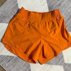 Lululemon Athletica Vibrant Orange Athletic Shorts
